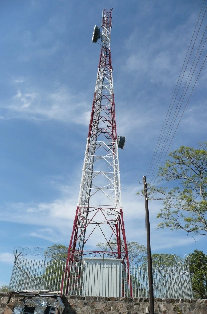 4-Leg Angular Telecom Tower GSM Steel Tower with Antenna Brackets