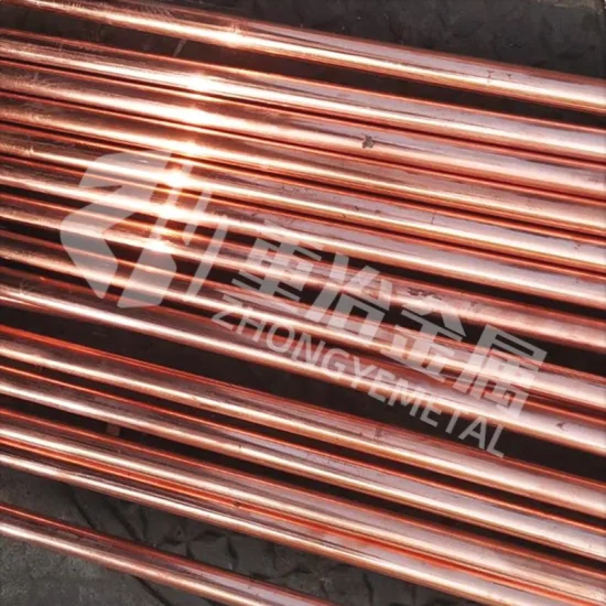 Fornecimento de latão/titânio/carbono/alumínio/liga de aço inoxidável ASTM/GB/JIS/En/ISO meio duro/macio Tp2/Cw024A C12200/C1020/C1100/T2/H68 99,99% puro vermelho redondo haste/barra de cobre