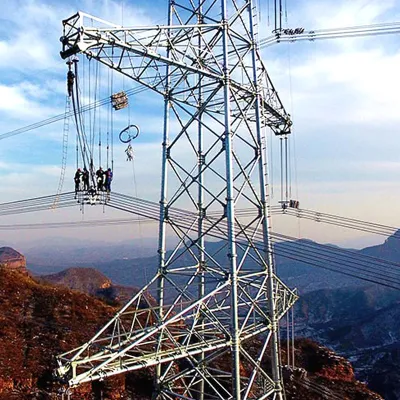 Torre de comunicação de telecomunicações de sinal de rádio monopolo galvanizado tubular